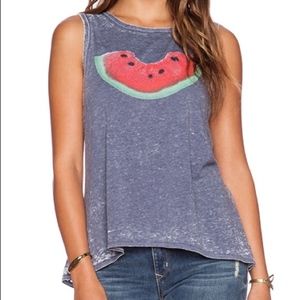 Chaser Watermelon Burnout Tank Top
